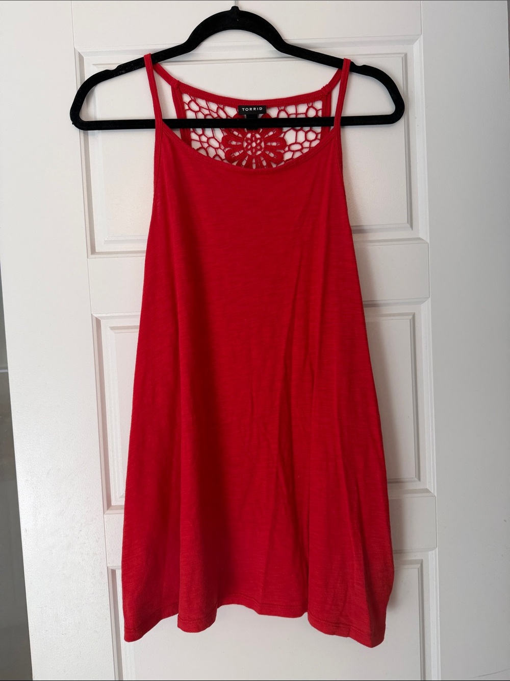 torrid Red Crochet-Back Swing Camisole